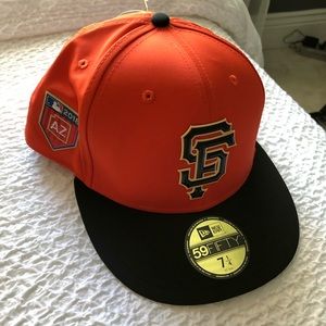 SF Giants New Era Hat - Size 7 1/4 - Orange